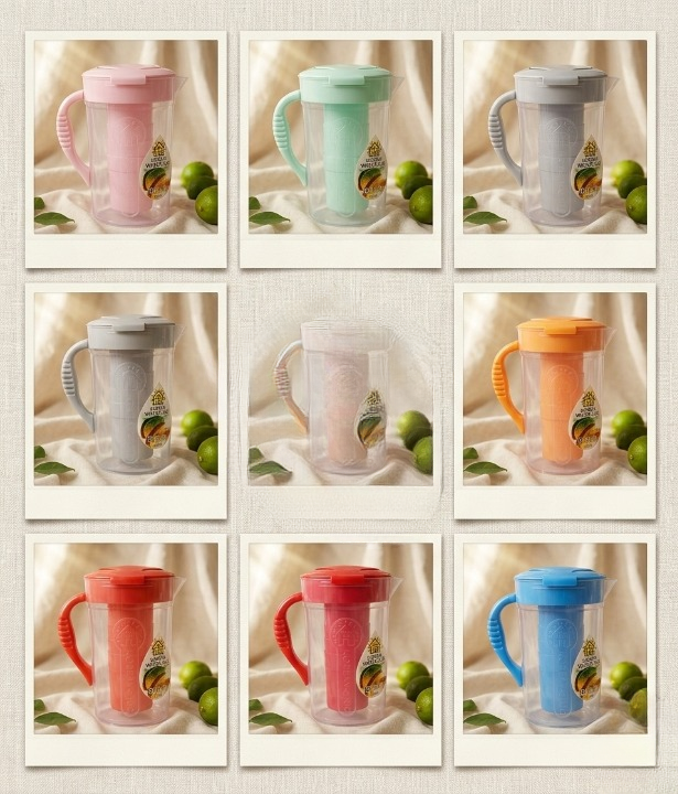 Premium 2.8 Liter Water Jug with 6 Glasses – Unbreakable Plastic Drinkware